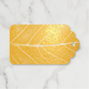 Schwarz-weiß leuchtendes Blatt Nahaufnahme Geschenkanhänger
