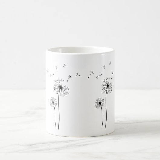 Schwarz-Weiß-Leuchter bläst im Wind Kaffeetasse (Mittel)