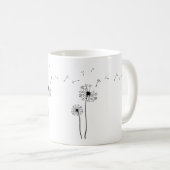 Schwarz-Weiß-Leuchter bläst im Wind Kaffeetasse (VorderseiteRechts)