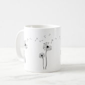 Schwarz-Weiß-Leuchter bläst im Wind Kaffeetasse (Vorderseite Links)