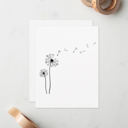 Schwarz-Weiß-Leuchter bläst im Wind Mitteilungskarte (Vorderseite/Rückseite Beispiel)