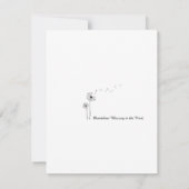 Schwarz-Weiß-Leuchter bläst im Wind Mitteilungskarte (Rückseite)