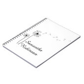 Schwarz-Weiß-Leuchter bläst im Wind Notizblock (Linke Seite)