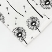 Schwarz-Weiß-Leuchter-Muster Fleecedecke (Ecke)