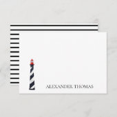 Schwarz-Weiß-Leuchtturm an der Küste (Vorne/Hinten)