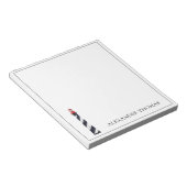 Schwarz-Weiß-Leuchtturm an der Küste Notizblock (angewinkelt)