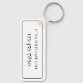 Schwarz-Weiß-Leuchtturm an der Küste Schlüsselanhänger (Rückseite)