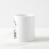 Schwarz-Weiß-Leuchtturm Beach Life Kaffeetasse (Mittel)