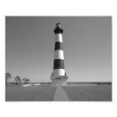 Schwarz-Weiß-Leuchtturm Fotodruck (Vorne)