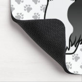 Schwarz-Weiß Lhasa Apso Niedlicher Cartoon Dog Mousepad (Ecke)