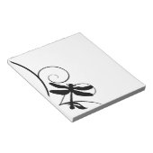 Schwarz-Weiß-Libelle Notizblock (angewinkelt)