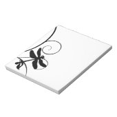 Schwarz-Weiß-Libelle Notizblock (Rotiert)