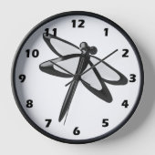 Schwarz-Weiß-Libelle Uhr (Vorderseite)