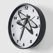 Schwarz-Weiß-Libelle Uhr (Winkel)