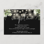 Schwarz-Weiß-Licht-Blumenempfang Begleitkarte (Vorderseite)