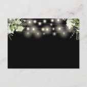 Schwarz-Weiß-Licht-Blumenempfang Begleitkarte (Rückseite)