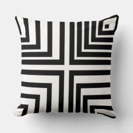 Schwarz-Weiß-Licht- und Schattenmuster - Kissen mi