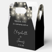 Schwarz-Weiß-Lichter Hochzeit Danke Geschenkschachtel (Geöffnet)