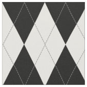 Schwarz | Weiß | Lichtgrau-Raute-Muster Stoff (Nahaufnahme)