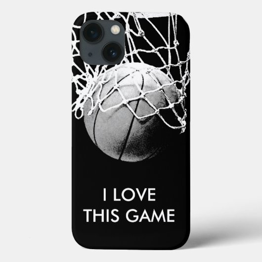 Schwarz-Weiß-Liebe Basketball Case-Mate iPhone Hülle (Rückseite)
