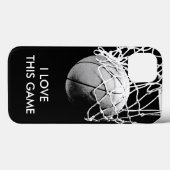 Schwarz-Weiß-Liebe Basketball Case-Mate iPhone Hülle (Rückseite (Horizontal))
