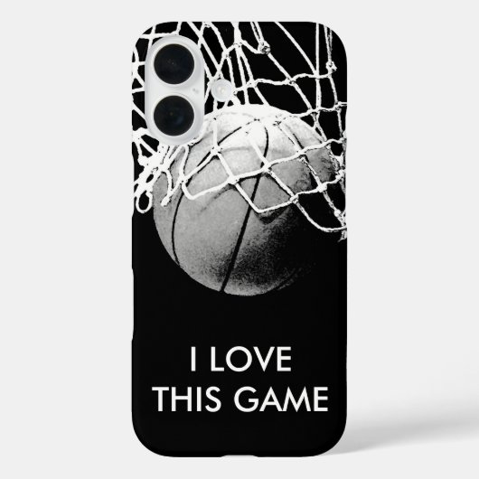 Schwarz-Weiß-Liebe Basketball Case-Mate iPhone Hülle (Rückseite)