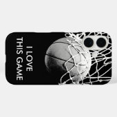 Schwarz-Weiß-Liebe Basketball Case-Mate iPhone Hülle (Rückseite (Horizontal))