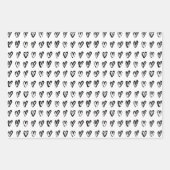 Schwarz-Weiß-Liebe für moderne Herzen Geschenkpapier Set (Vorderseite)