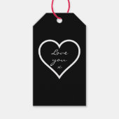 Schwarz-Weiß-Liebe - Geschenkmarken Geschenkanhänger (Vorderseite)