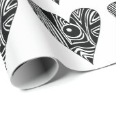 Schwarz-Weiß-LIEBE Geschenkpapier (Rolleneckpunkt)