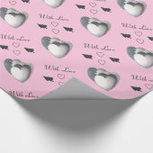 Schwarz-Weiß-Liebe Geschenkpapier (Ecke)