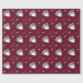 Schwarz-Weiß-Liebe Geschenkpapier (Flach)