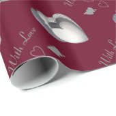 Schwarz-Weiß-Liebe Geschenkpapier (Rolleneckpunkt)