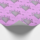 Schwarz-Weiß-Liebe Geschenkpapier (Ecke)