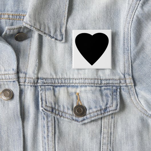 Schwarz-Weiß-Liebe Herzdesign. Button (Beispiel)
