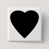 Schwarz-Weiß-Liebe Herzdesign. Button (Vorderseite)