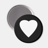 Schwarz-Weiß-Liebe Herzdesign. Magnet (Vorderseite/Rückseite)