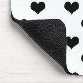 Schwarz-Weiß-Liebe-Herzdesign Mousepad (Ecke)