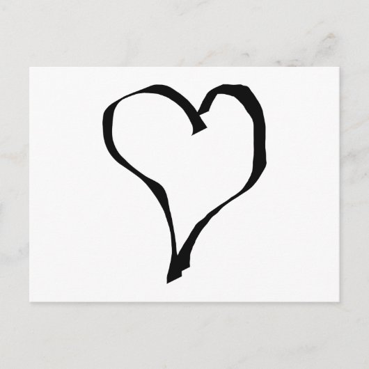 Schwarz-Weiß-Liebe Herzdesign. Postkarte (Vorderseite)