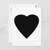 Schwarz-Weiß-Liebe Herzdesign. Postkarte (Vorne/Hinten)