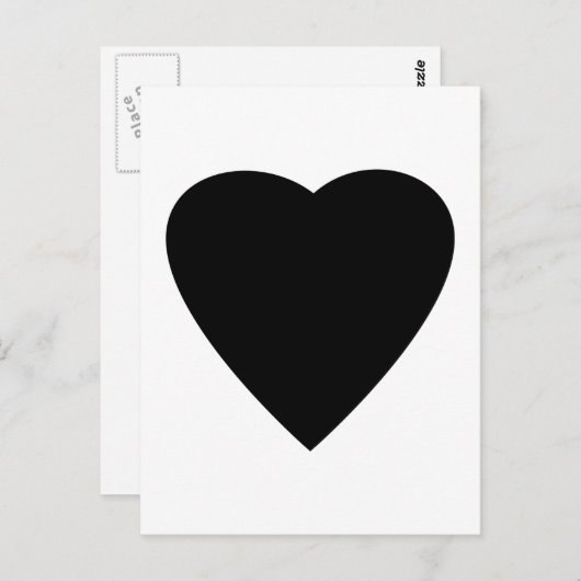 Schwarz-Weiß-Liebe Herzdesign. Postkarte (Vorne/Hinten)