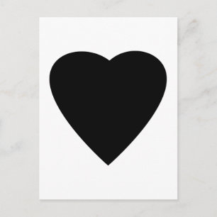 Schwarz-Weiß-Liebe Herzdesign. Postkarte