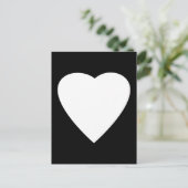 Schwarz-Weiß-Liebe Herzdesign. Postkarte (Stehend Vorderseite)