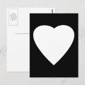 Schwarz-Weiß-Liebe Herzdesign. Postkarte (Vorne/Hinten)