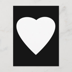 Schwarz-Weiß-Liebe Herzdesign. Postkarte