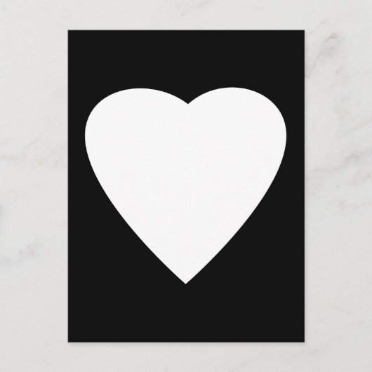 Schwarz-Weiß-Liebe Herzdesign. Postkarte (Vorderseite)