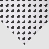 Schwarz-Weiß-Liebe-Herzdesign Seidenpapier (Ausschnitt)