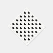Schwarz-Weiß-Liebe-Herzdesign Serviette (Ecke)