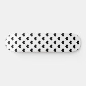 Schwarz-Weiß-Liebe-Herzdesign Skateboard (Horizontal)