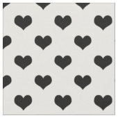 Schwarz-Weiß-Liebe-Herzdesign Stoff (Nahaufnahme)